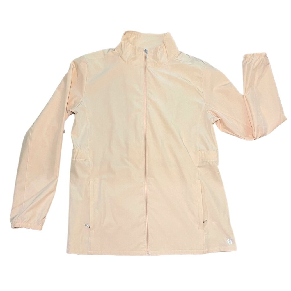 Hang Ten Women’s Peach Pink UV Protection Water Resistant Zip Up Jacket Large